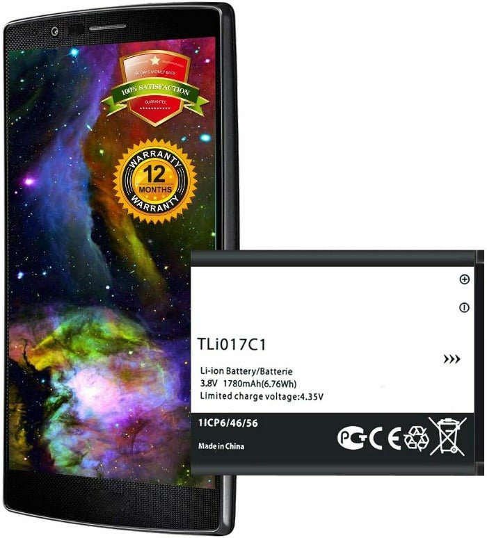 Alcatel TLi017C1 Replacement Battery for One Touch, Dawn, Streak, Ideal - Compatible with Alcatel Smartphones - Long-Lasting Power for Daily Use, Travel & Emergency Backup