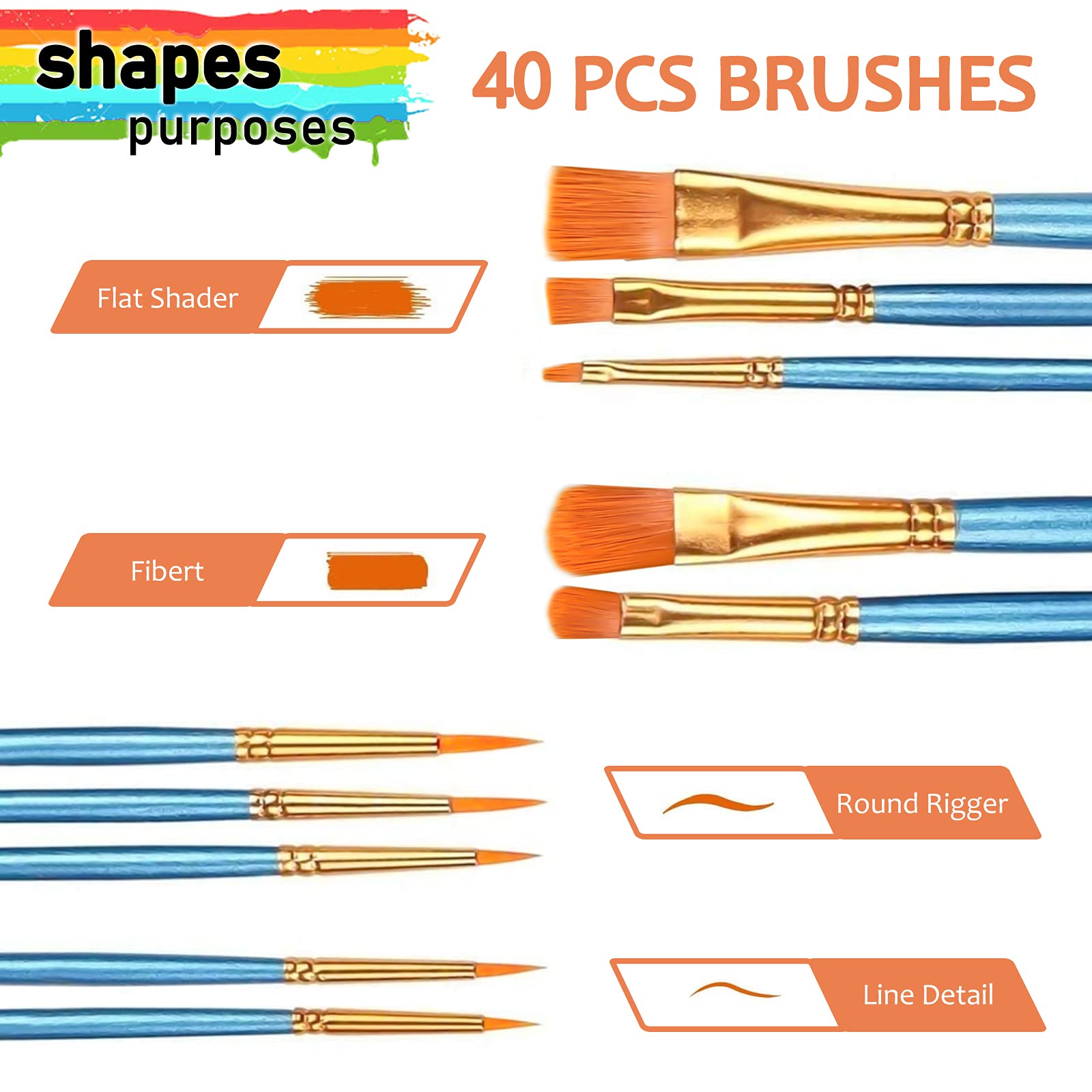 58-Piece Painting Set with Easels - 7x14