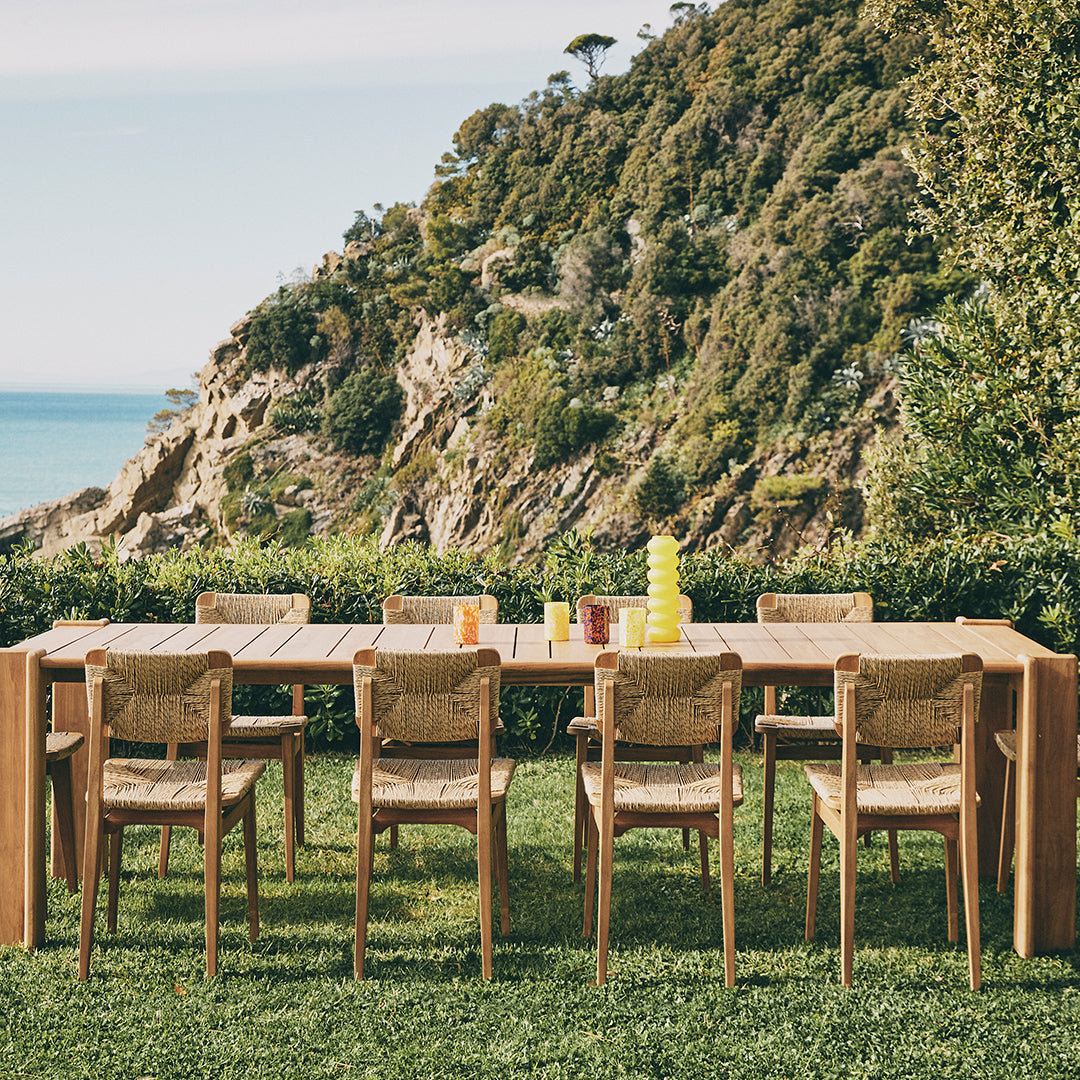 **Outdoor Dining Chair - Weather-Resistant Patio Chair for Garden, Poolside & Backyard - Comfortable C Chair with Sturdy Steel Frame**
