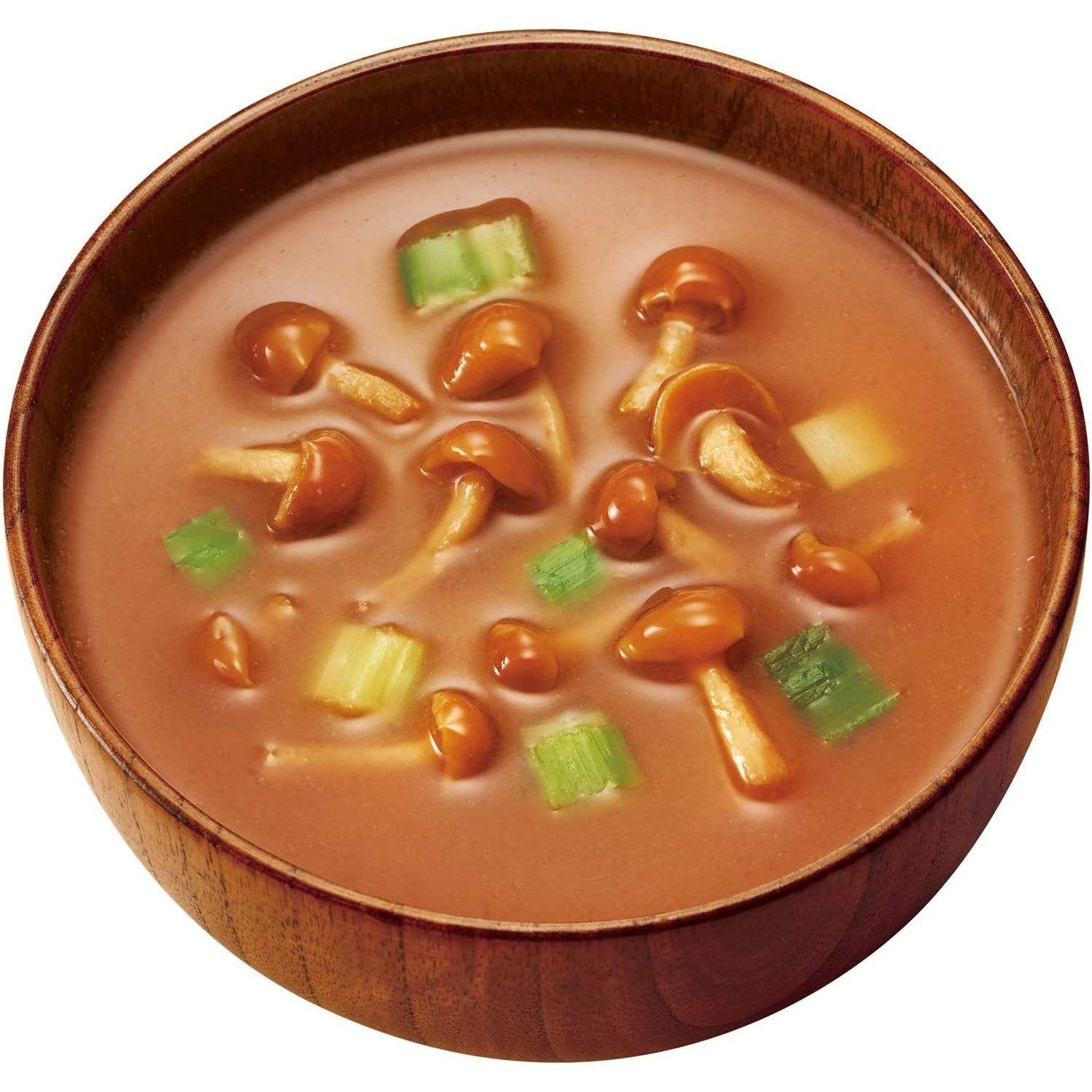 Amano Foods Freeze Dried Red Miso Soup with Nameko Mushroom - 28.5g (6 Pack) | Japanese Instant Soup Mix for Quick Meals, Camping & Office Lunch