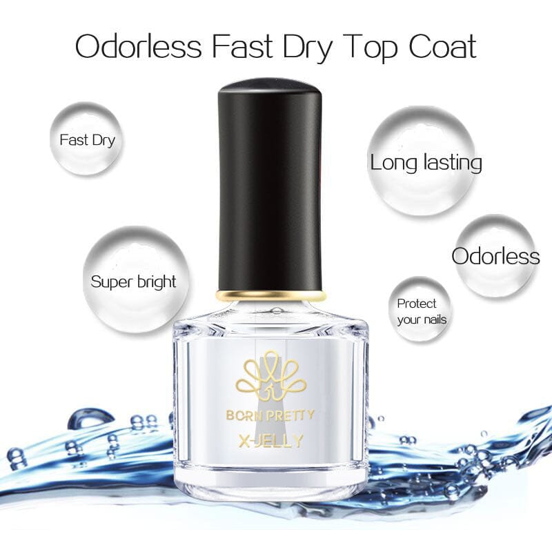 X Jelly 3-in-1 Base Top Coat Nail Treatment - Strengthen, Protect & Shine for Manicures & Pedicures at Home or Salon