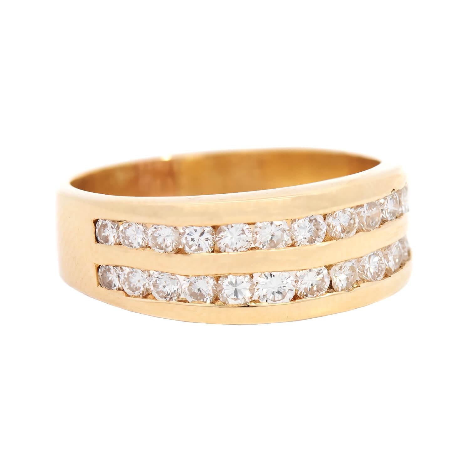 18k Gold Diamond Wedding Band for Women - Elegant Stackable Ring for Bridal, Engagement, Anniversary & Everyday Wear