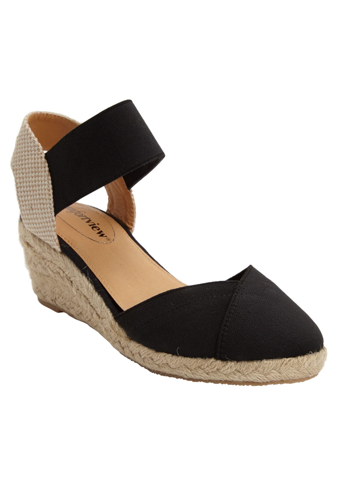 Comfortview Women's Wide Width The Abra Espadrille - Breathable Summer Casual Shoes for Walking, Travel & Beach Outfits
