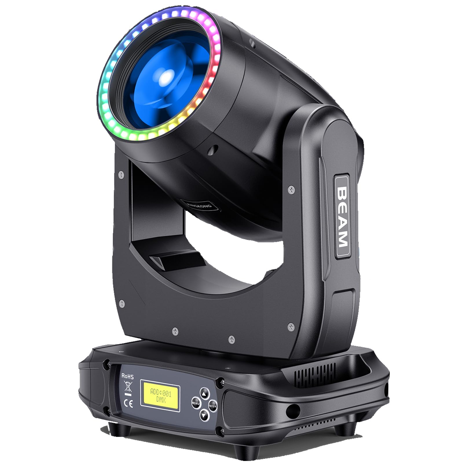 150W RGBW Moving Head DJ Light - 17 Gobos, 13 Colors, 16 Channels DMX 512 with Sound Activation | Professional Stage Lighting for Weddings, Parties, Concerts & Events