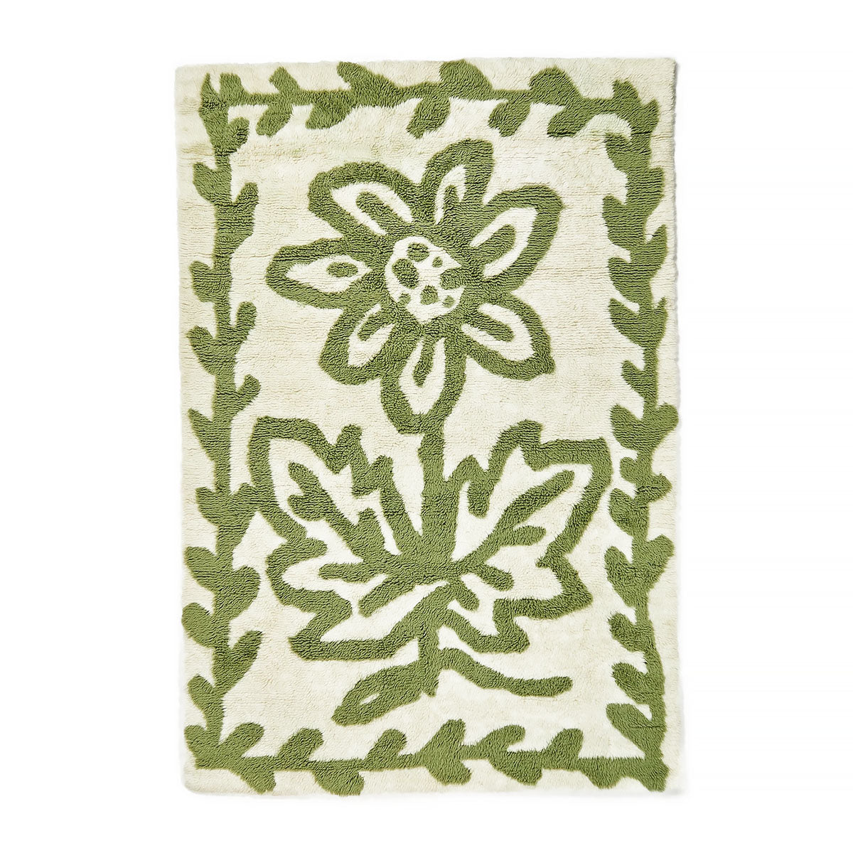 Bonnie Neil Daisy Rug - Soft Floral Area Rug for Living Room, Bedroom, Nursery - Non-Slip Washable Boho Home Decor