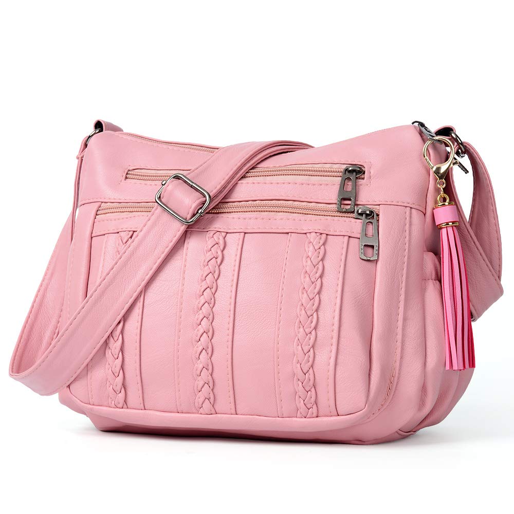 ELDA Women's Crossbody Purse - Soft PU Leather Shoulder Bag with Multiple Pockets - Perfect for Work, Travel & Everyday Use