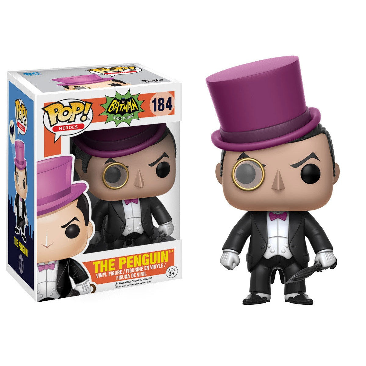 Vintage 1960s Batman The Penguin Pop! Vinyl Figure Collectible - 1966 TV Series Edition - Perfect for DC Comics Fans, Display Shelves & Pop Culture Collections