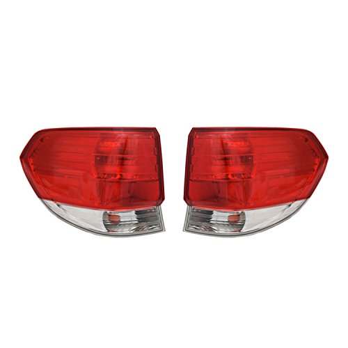 RAREELECTRICAL New Outer Pair of Tail Lights Compatible with Honda Odyssey 2008-2010 - HO2818134 33551-SHJ-A51 HO2819134 33501-SHJ-A51 33501SHJA51 - Perfect for Replacement & Nighttime Safety