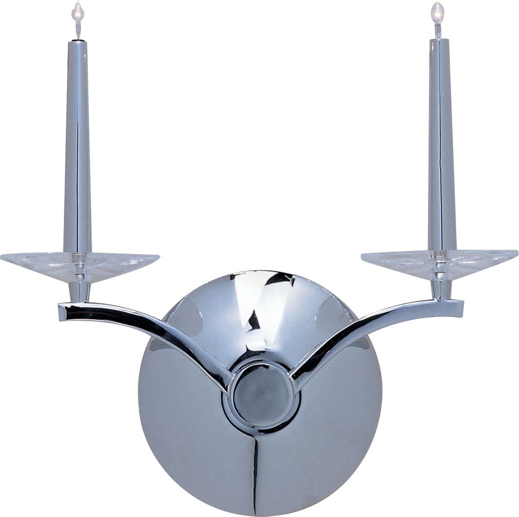 OHHG E23180-20PC Modern 2-Light Circular Wall Sconce - Brushed Nickel Finish, Dimmable LED Wall Lamp for Bedroom, Living Room, and Hallway Lighting