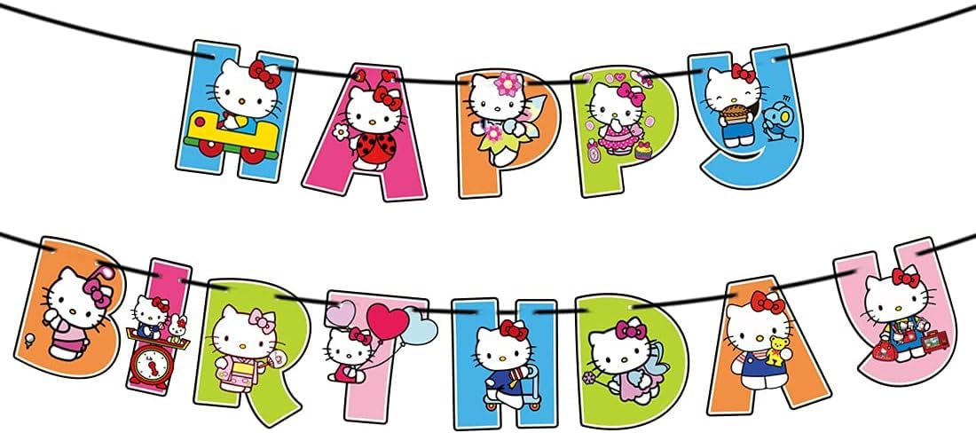 Cute Cat Banner - Cat Themed Birthday Party Decorations for Girls & Kids | Perfect for Birthday Parties, Baby Showers & Classroom Decorations