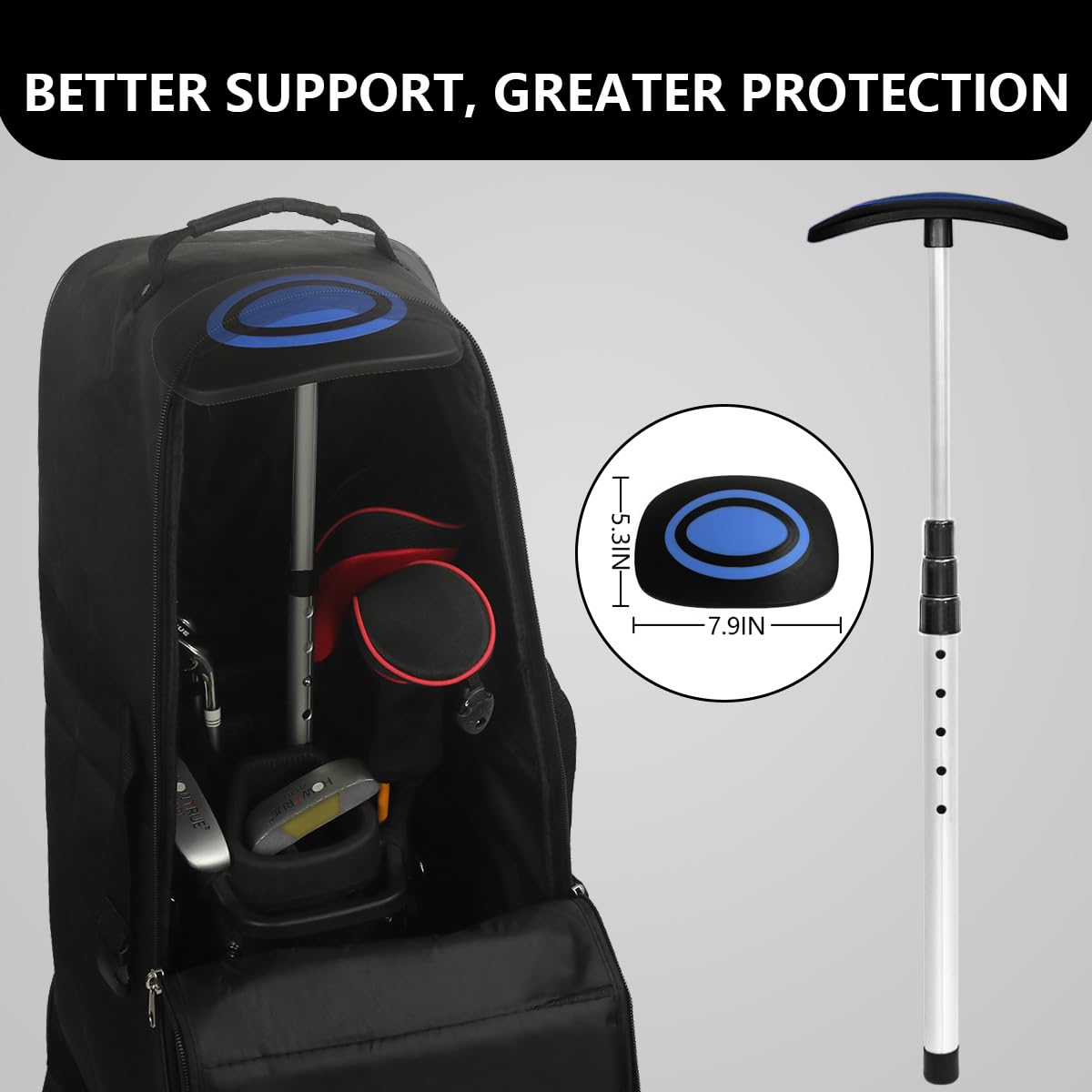 Premium Golf Travel Bag Support System - Durable Golf Club Protection Kit for Safe Airline & Car Travel | Perfect for Golf Trips & Tournaments
