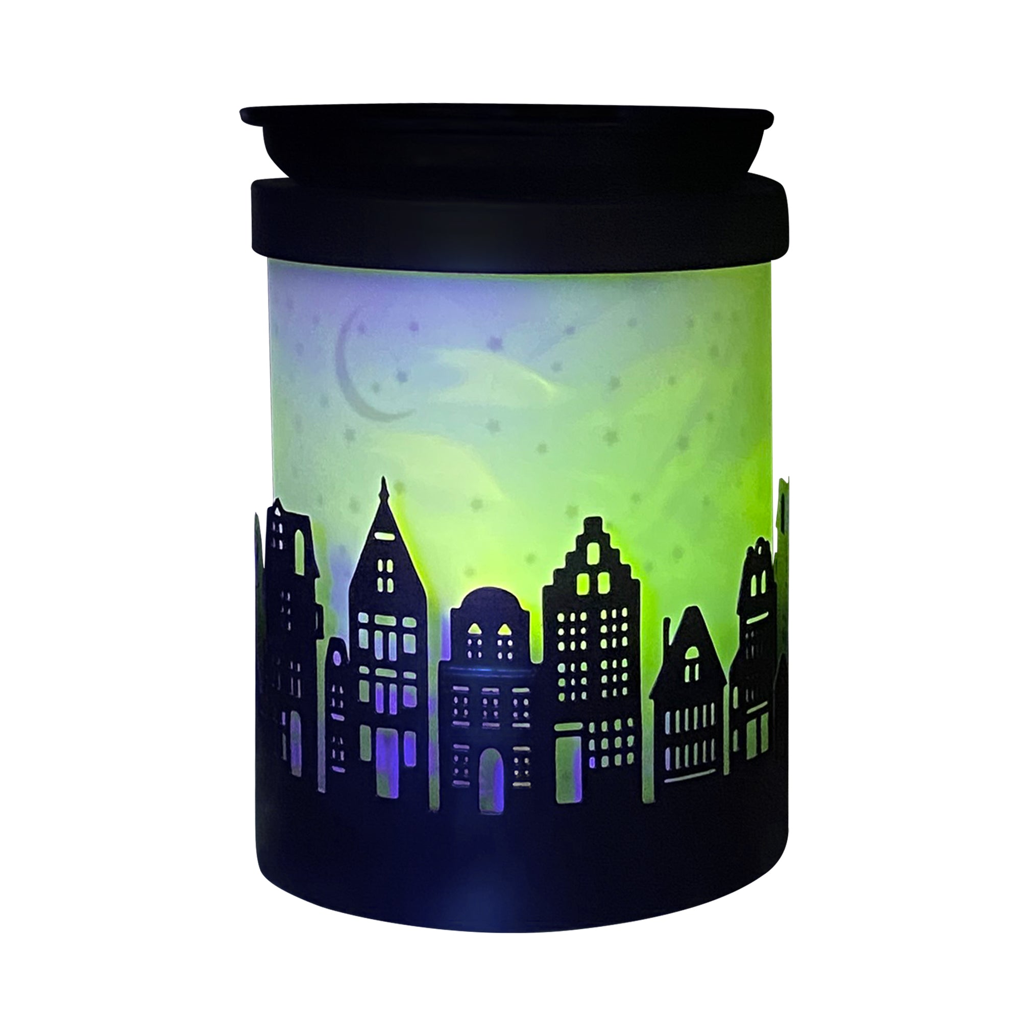 Premium Cello City Northern Lights Electric Wax Melt Burner - Aromatherapy & Home Fragrance for Relaxation, Spa, Yoga, and Meditation