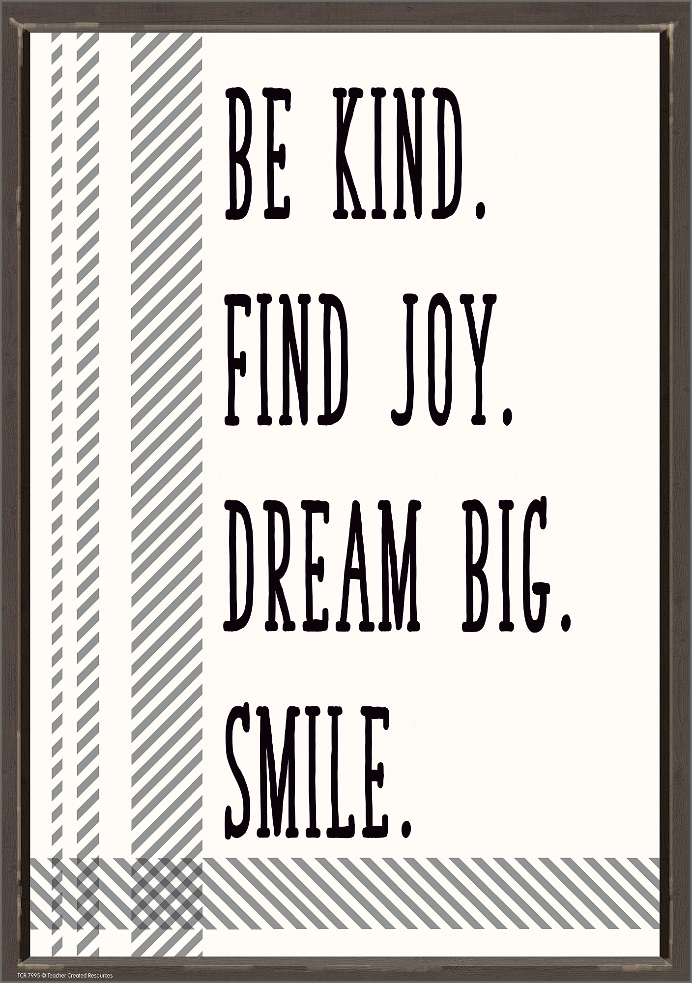 Inspirational Positive Poster - Be Kind, Find Joy, Dream Big, Smile - Motivational Wall Art for Home, Office & Classroom Decor
