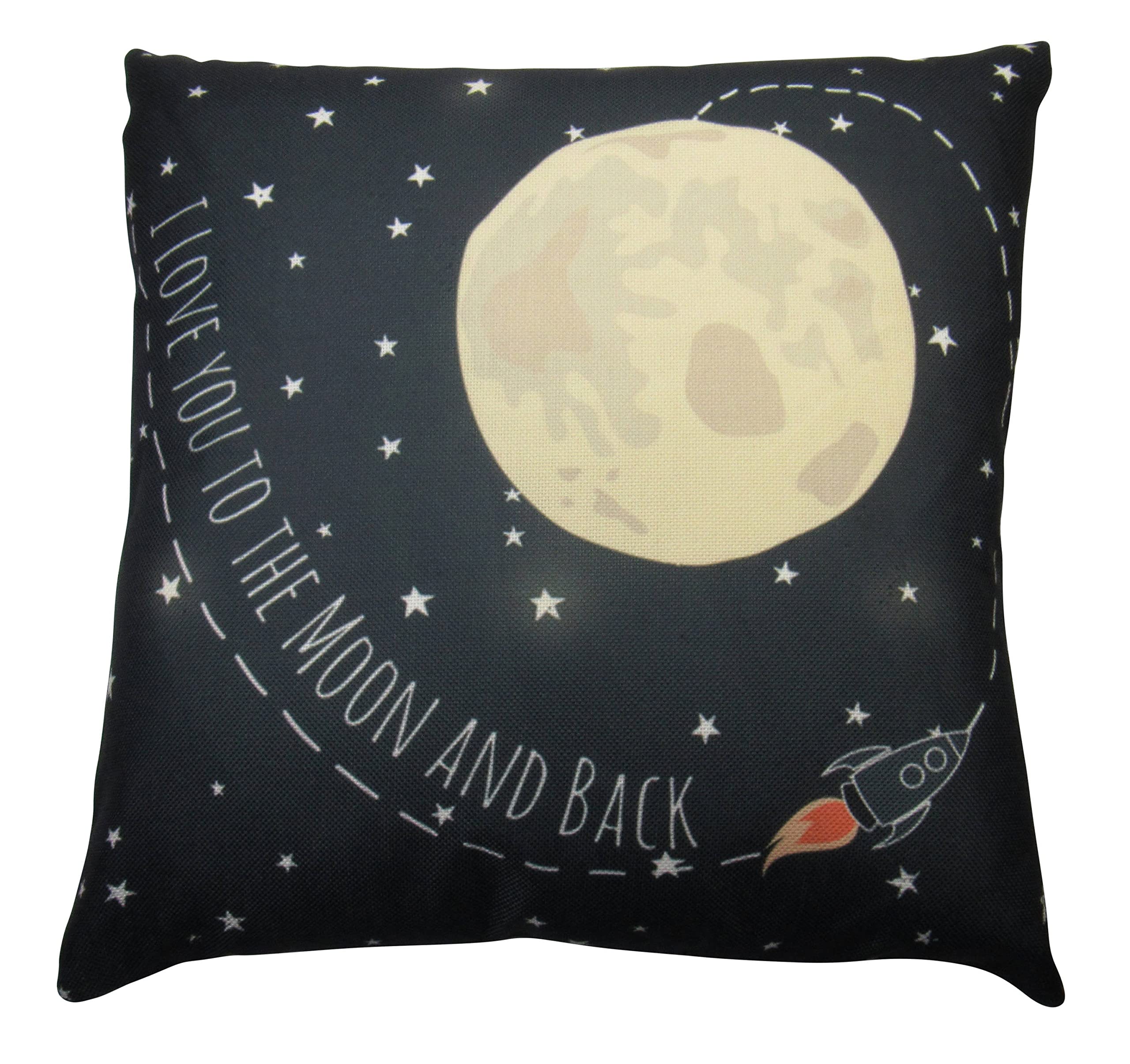 I Love You to The Moon and Back Pillow Cover - Inspirational Quote Throw Pillow for Home Decor, Bedroom & Living Room - Perfect Gift for Couples & Home Styling