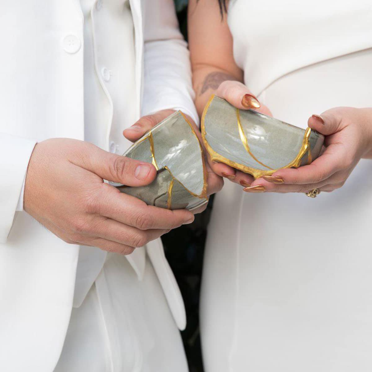 Japanese Kintsugi Ceremony Keepsake Set - Wedding & Anniversary Gift for Couples - Perfect for Newlyweds, Romantic Gifts & Home Decor