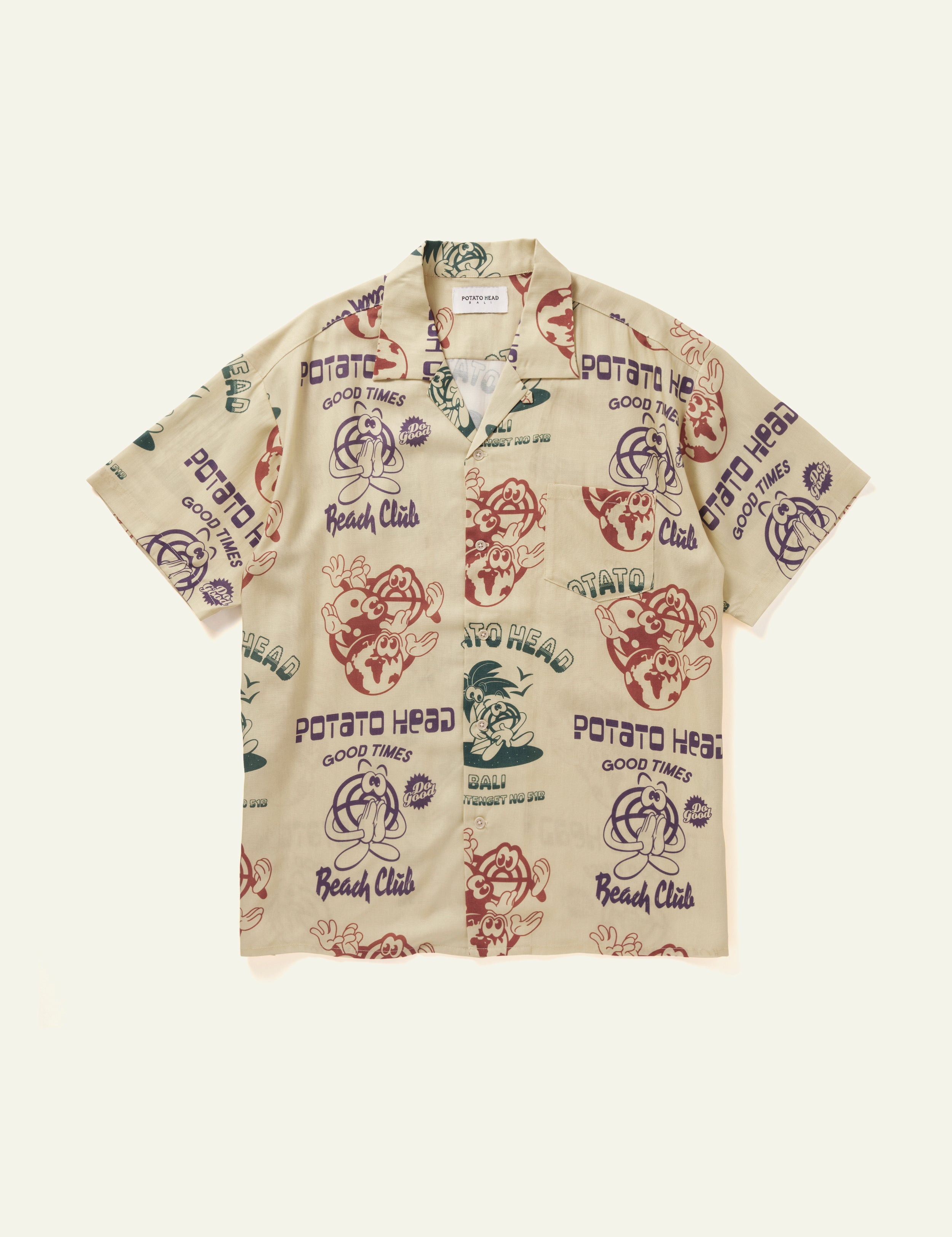 Bli Made Short Sleeve Casual Shirt for Men - Light Yellow Cotton Comfortable Tee | Perfect for Summer Outfits, Beach Vacations & Everyday Wear