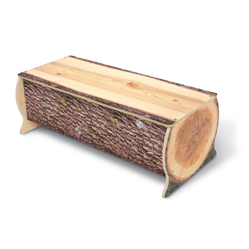Natural Live Edge Wood Bench - 12 Inch Handcrafted Rustic Log Stool for Home & Garden Decor | Perfect for Living Room, Patio, or Outdoor Seating