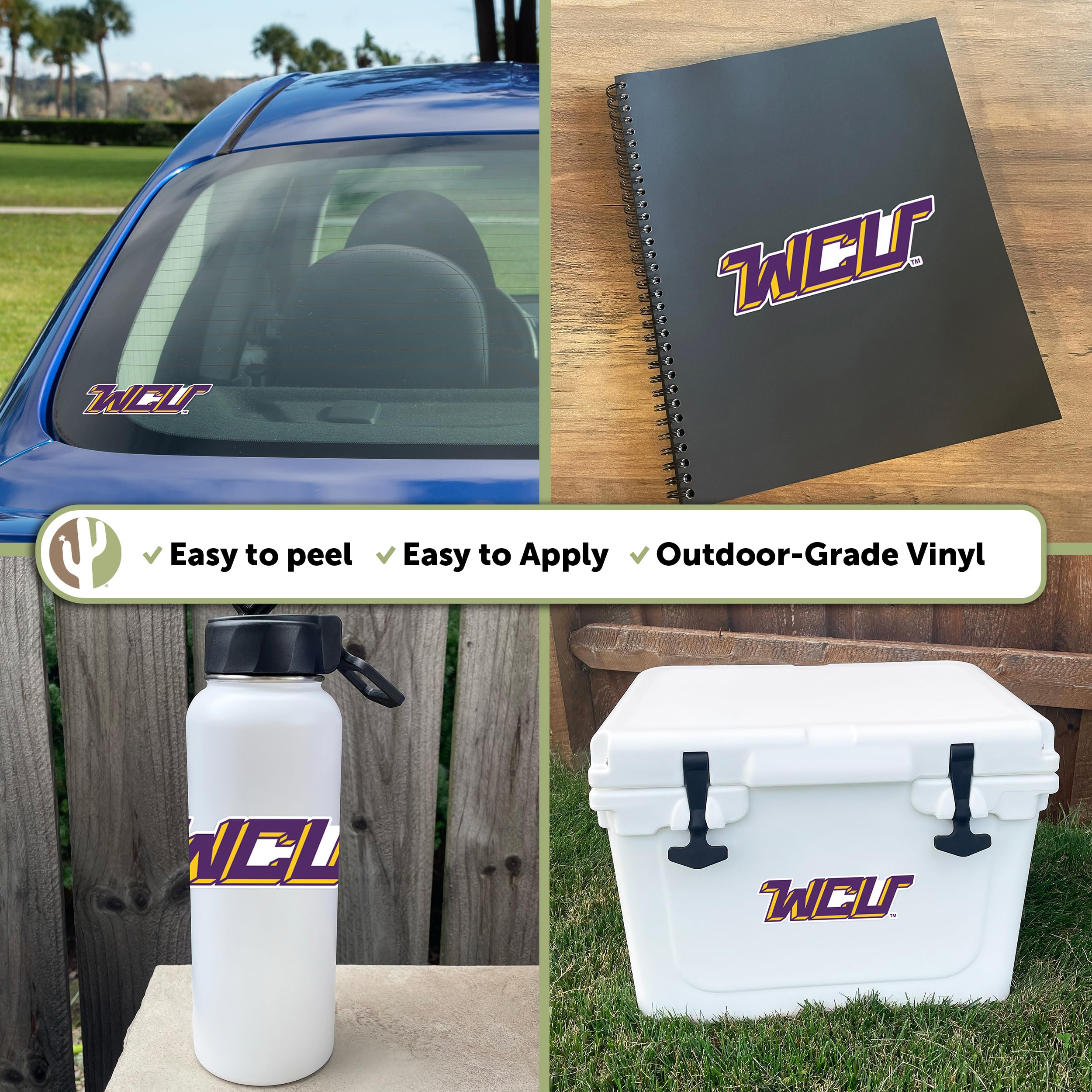 West Chester University Sticker Decal Set - 7 Pack for Laptop, Water Bottle, Car, Scrapbook | Durable Vinyl Decals for School Pride & Personalization | Perfect for Students, Alumni & Fans