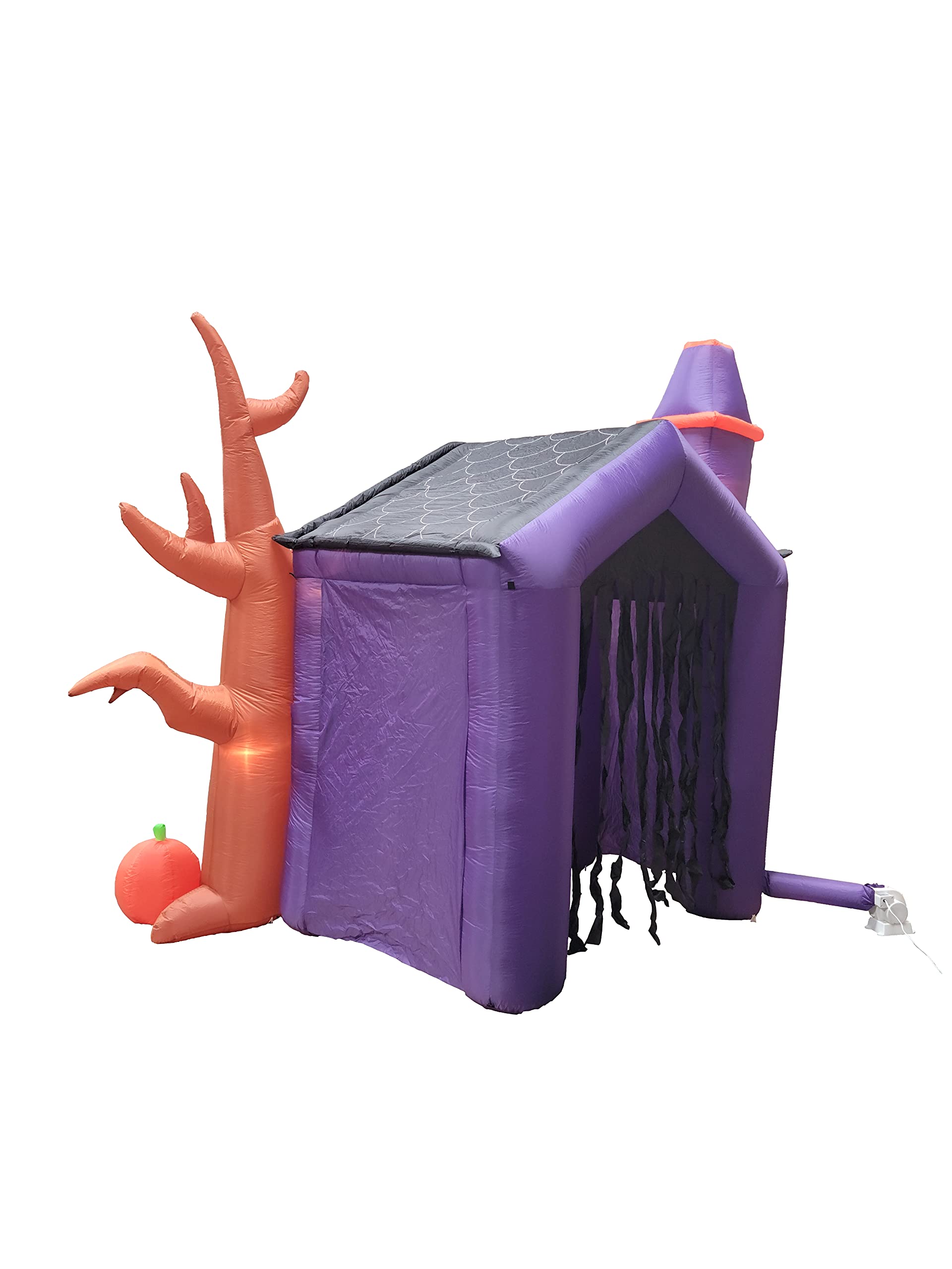 8.5 Foot Halloween Inflatable Haunted House Castle with Skeleton, Ghost, Tree & Pumpkin Lights - Indoor/Outdoor Holiday Decor for Yard, Party & Haunted House Themes - Blow Up Halloween Decoration for Spooky Atmosphere