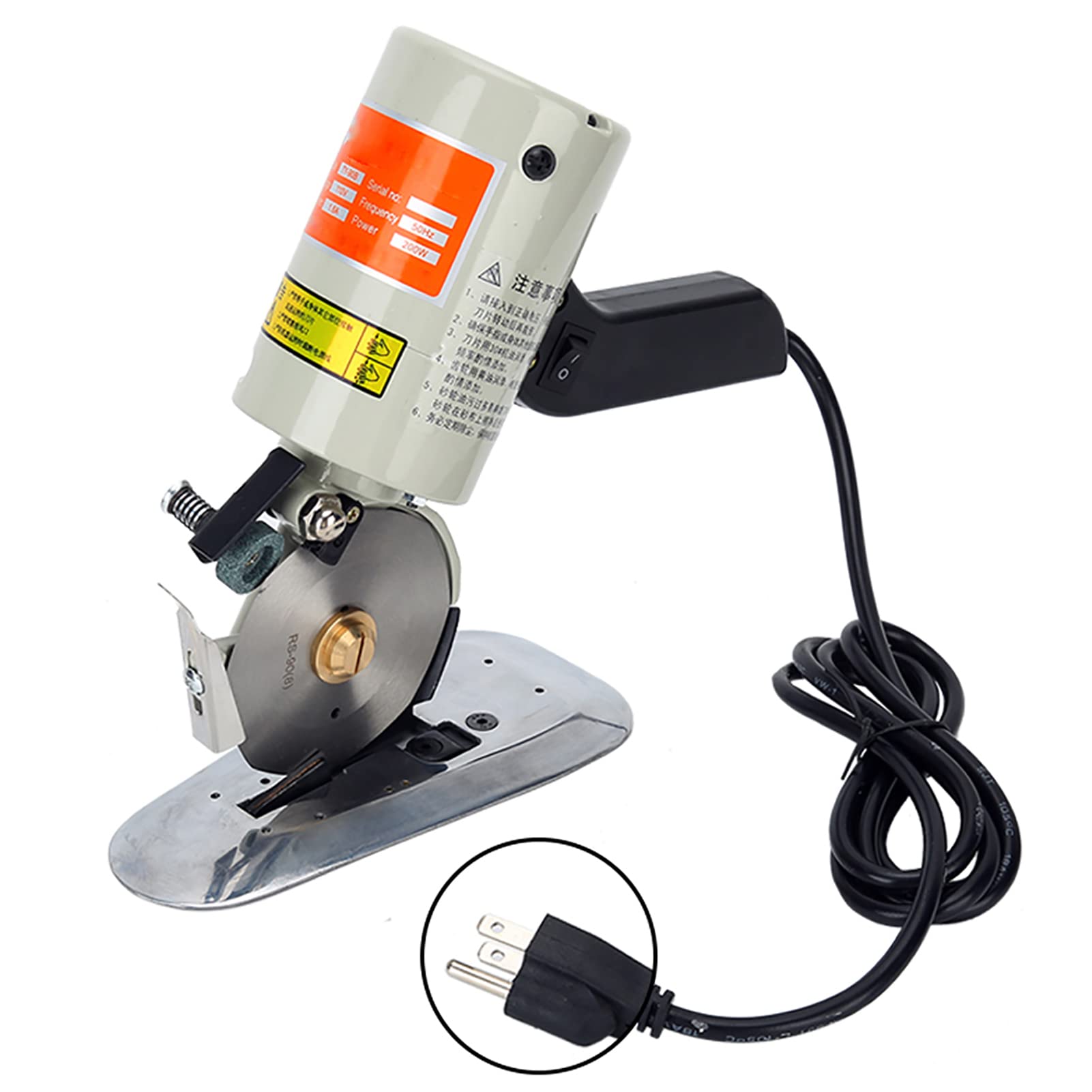 Walfront Electric Fabric Cutting Machine with Alloy Steel Blade - 3.54 Inch Cutting Width, US Plug (110V) | Perfect for Quilting, Sewing, DIY Crafts & Upholstery Projects