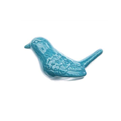 3D Cartoon Bird Cabinet Pulls - 2Pcs/Set Drawer Handles with Screws for Wardrobe, Cupboard & Furniture (Blue) - Perfect for Kids Room, Nursery & Vintage Home Decor