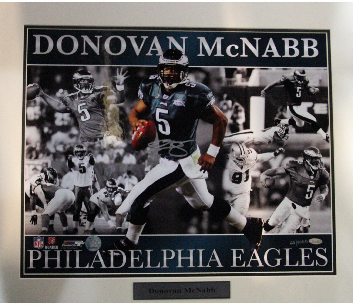 Authentic Donovan McNabb Signed 16x20 Eagles Collage Photo with Ghosting Matted - Limited Edition 2000 - Perfect for NFL Memorabilia Collectors & Eagles Fans Display