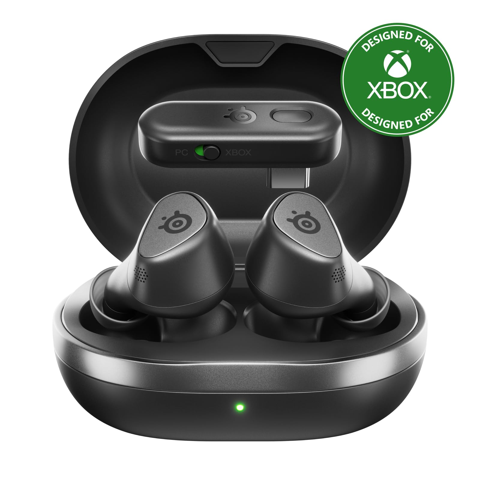 Arctis GameBuds Wireless Gaming Earbuds for Xbox/PC/PS5/Switch/Mobile - Dual Mode 2.4GHz & Bluetooth 5.3 - Active Noise Cancelling - IP55 Water Resistant - 40H Battery with Qi Charging Case - Perfect for Gaming, Workouts & Travel