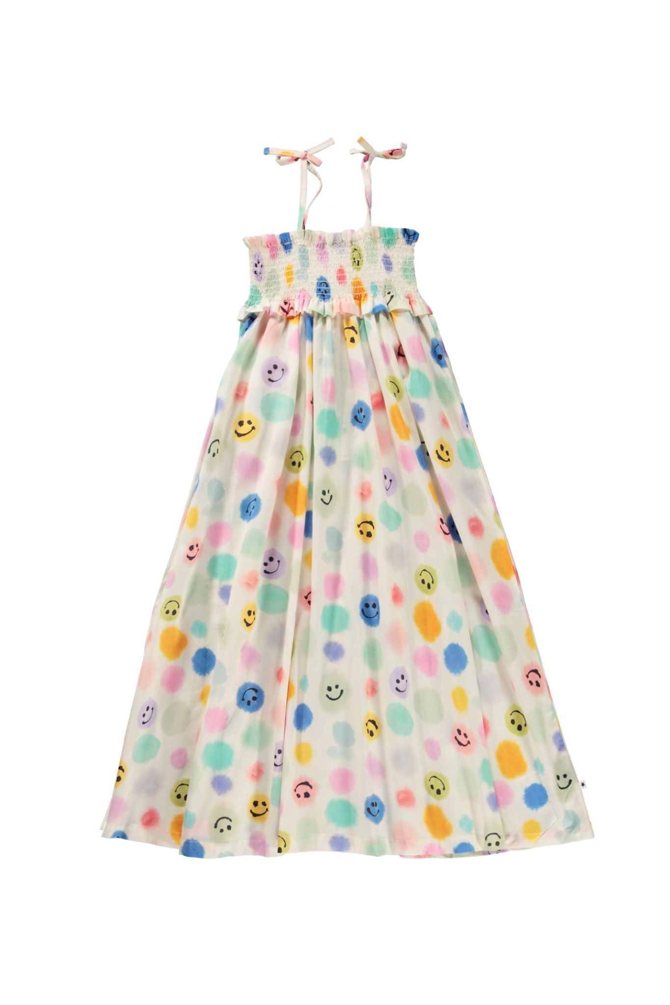 Crystal Painted Dot Rouched Dress for Girls - Elegant Party & Special Occasion Outfit