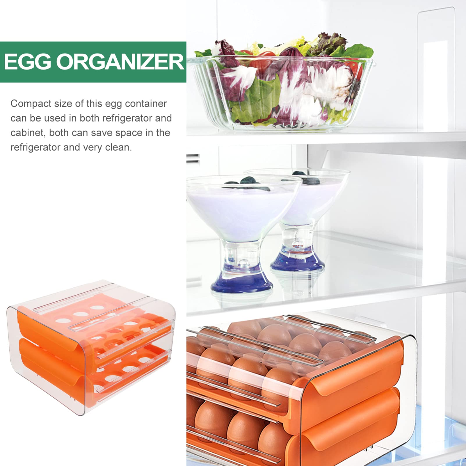 Egg Storage Container - 12 Slot Egg Holder for Refrigerator, Durable Plastic Egg Organizer Tray with Lid, Perfect for Kitchen, Camping, and Picnic Use