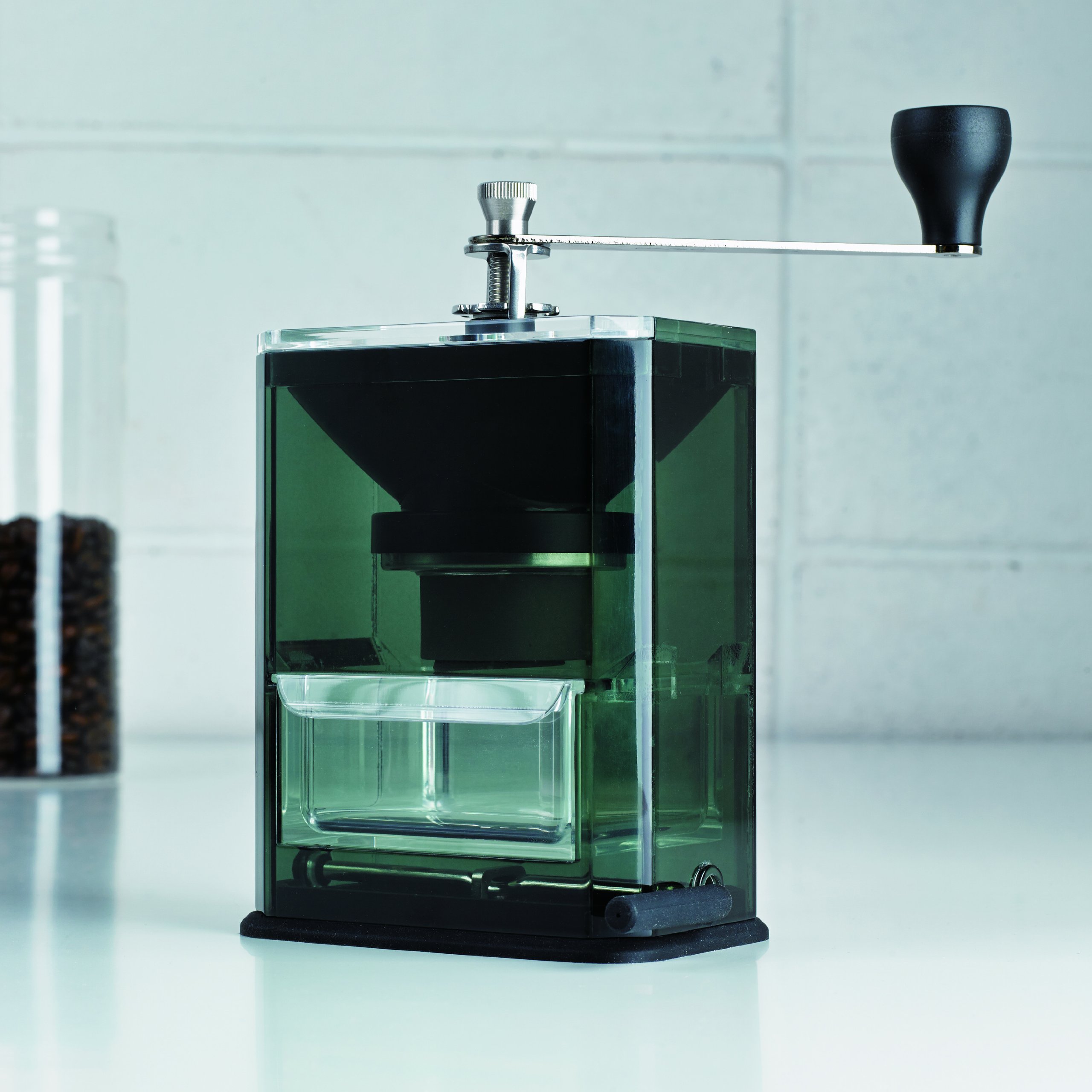 Hario V60 Ceramic Coffee Grinder - Manual Hand Crank Burr Mill for Fresh Ground Coffee - Perfect for Pour Over, French Press, Espresso & Cold Brew at Home or Office
