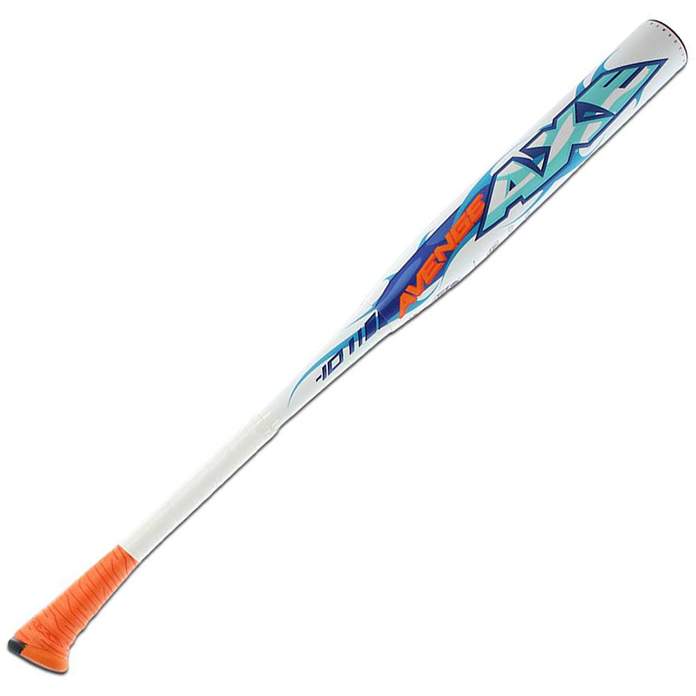 Baden L150C AXE Avenge Fastpitch Softball Bat - White/Blue, 10