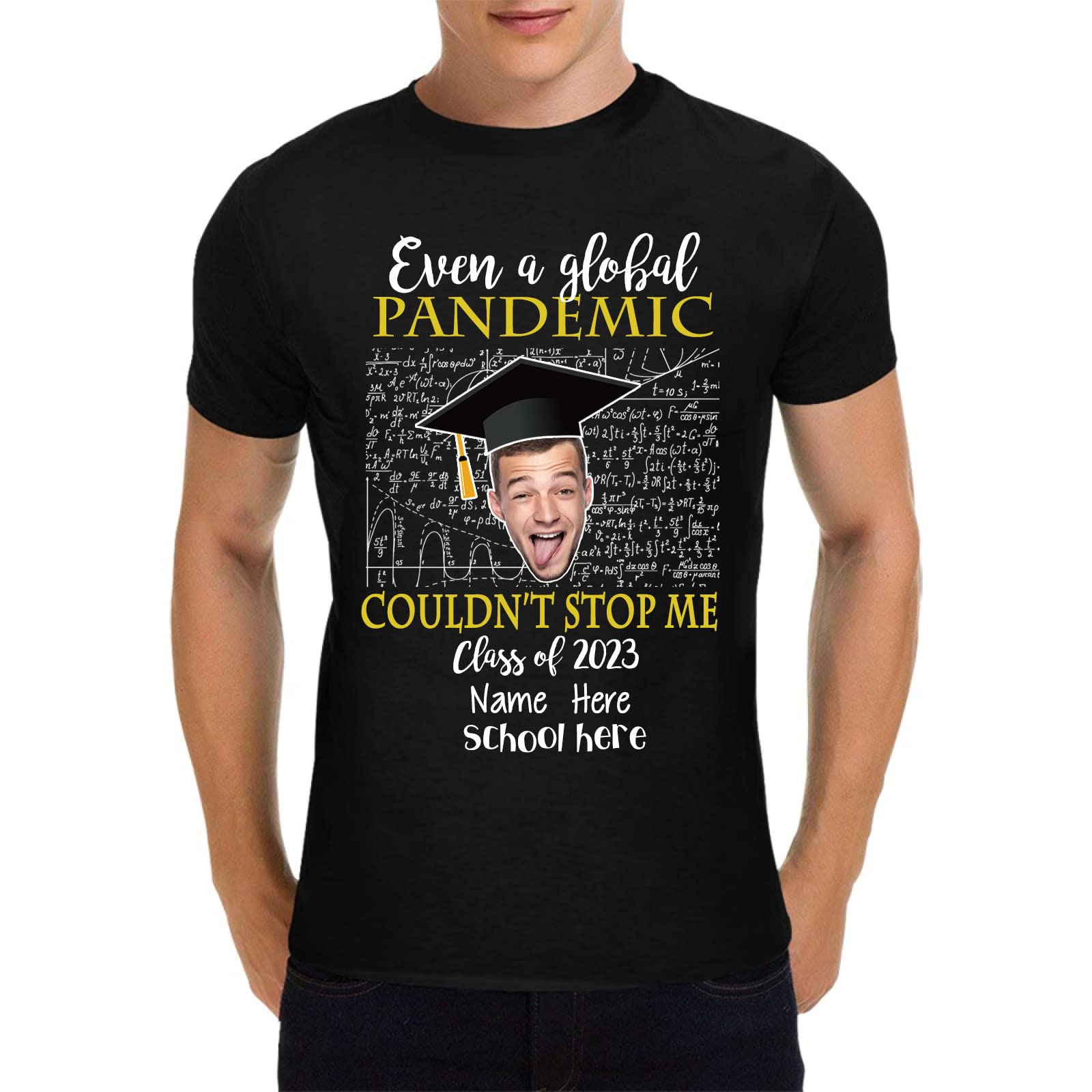Custom Class of 2023 T-Shirt for Men - Personalized Graduation Gift for 2023 Graduates - Perfect for Graduation Parties, Senior Year Celebrations & Alumni Events