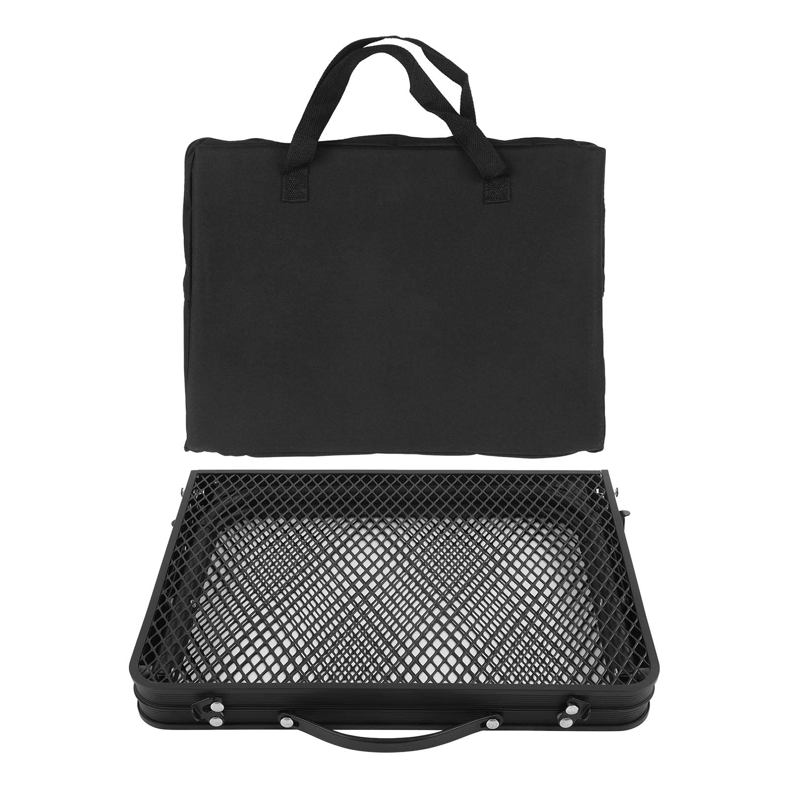 Zerodis Portable Folding Camping Table with Carry Handle - Lightweight Outdoor Grill Table with Adjustable Height & Mesh Storage Bag - Perfect for Beach, Picnic, Backyard BBQ, and Indoor Use