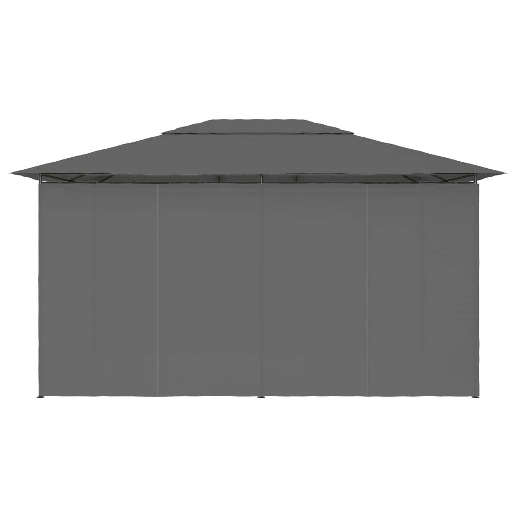 Large 157.4x118.1 Inch Anthracite Garden Marquee with Curtains - Perfect for Outdoor Weddings, Parties, and Backyard Events