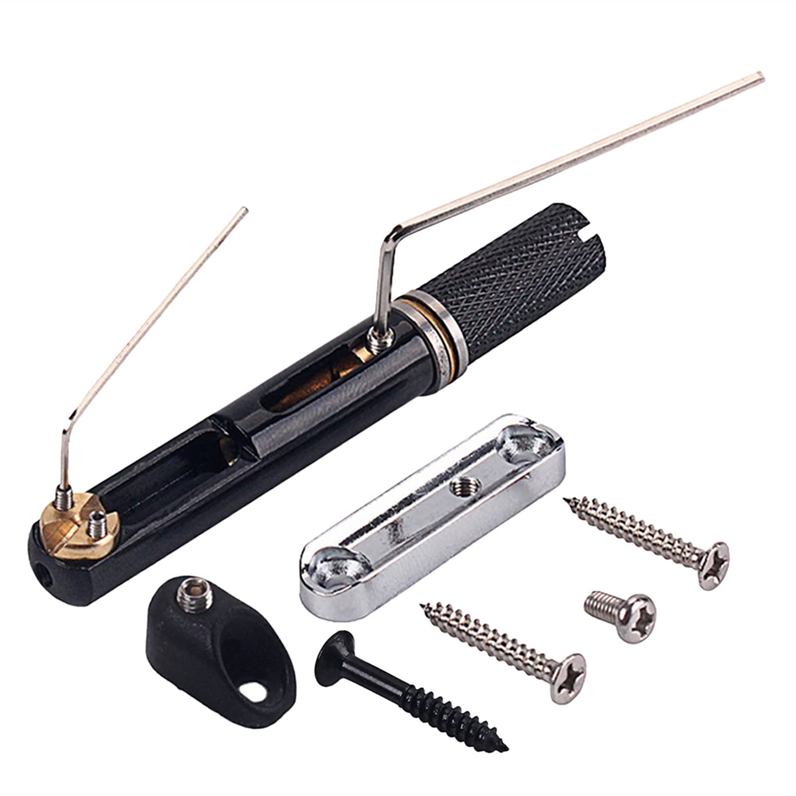 5 Sets 5-String Bass Guitar Bridge System - Precision Headless Replacement Parts for DIY Guitar Repair & Upgrade | Perfect for Bass Guitar Maintenance & Custom Builds