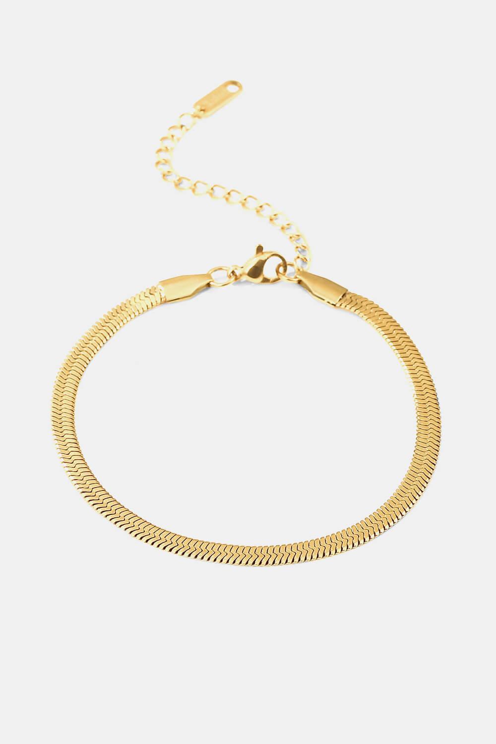 Stainless Steel Herringbone Chain Bracelet for Women & Men - Elegant Jewelry Gift for Everyday Wear, Parties & Special Occasions