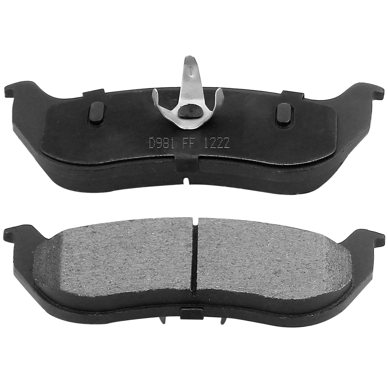 Premium Ceramic Brake Pads Set (4-Piece) with Hardware Kit for Jeep Liberty & Wrangler - Low Dust, High Performance Braking - Perfect for Off-Road Adventures & Daily Commutes