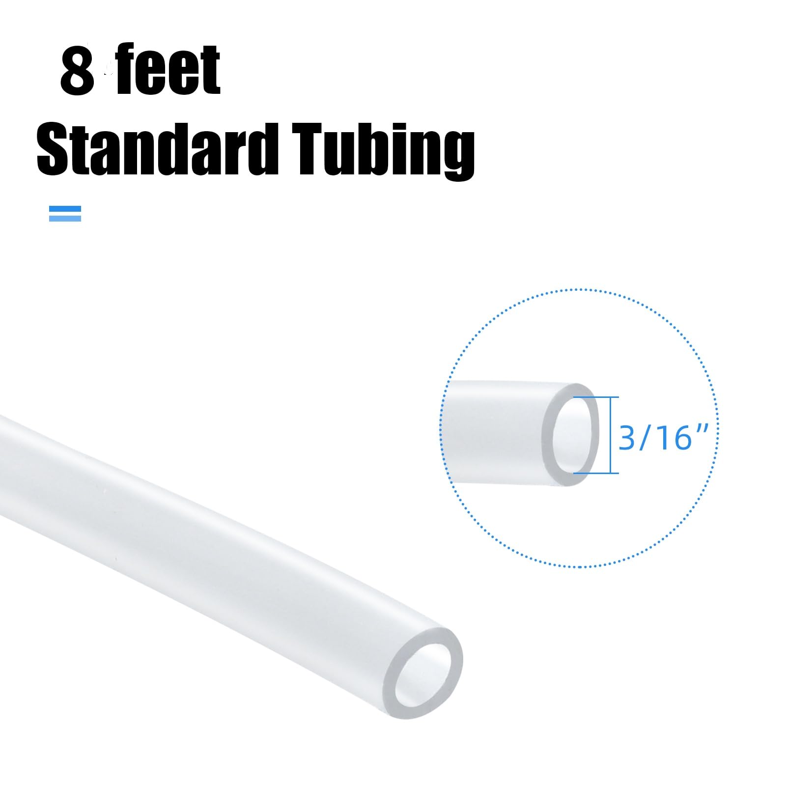 AQUANEAT 8ft Clear Aquarium Airline Tubing - 3/16