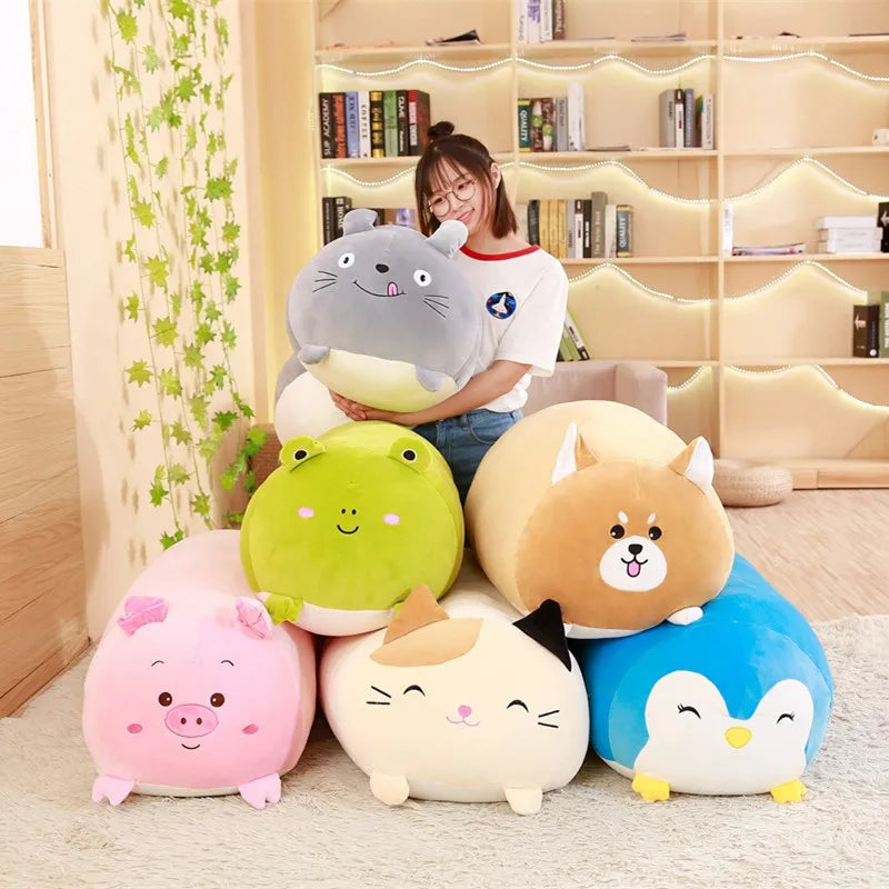 9 Styles Adorable Animal Plush Toys - Dinosaur, Pig, Cat, Bear, Panda, Hamster, Elephant & Deer Stuffed Animals | Soft Cartoon Pillow Dolls for Babies & Kids | Perfect Gift for Birthdays, Nursery Decor & Cuddling Companions
