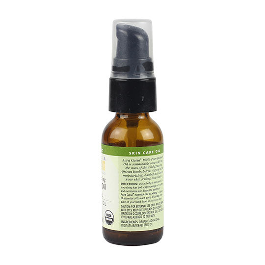 Organic Baobab Oil Spray for Hair & Skin - Cold Pressed, Pure & Natural Moisturizer | Perfect for Dry Scalp, Frizzy Hair & Anti-Aging Skincare Routine
