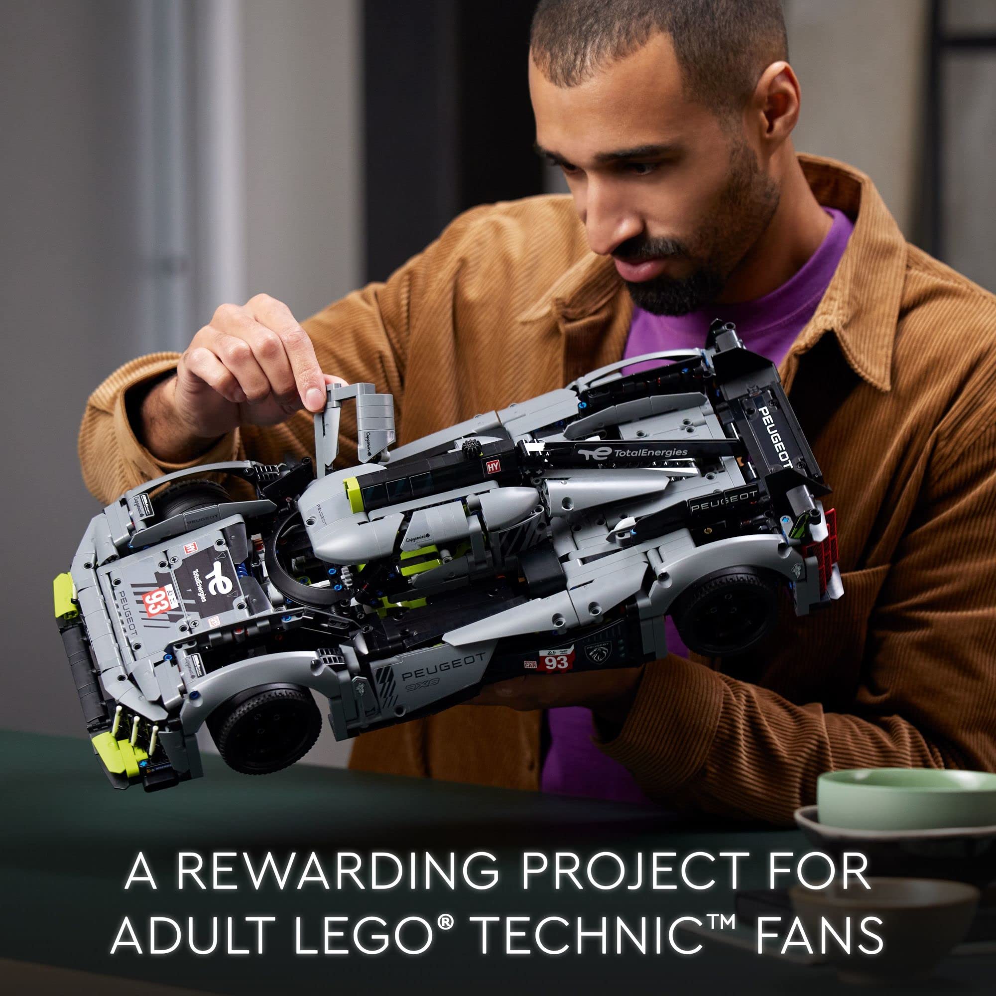 LEGO Technic Peugeot 9X8 24H Le Mans Hybrid Hypercar 42156 - 1:10 Scale Collectible Race Car Building Kit for Adults & Teens, Perfect Gift for Motorsport Fans | Build & Display Your Own Detailed Racing Car Model