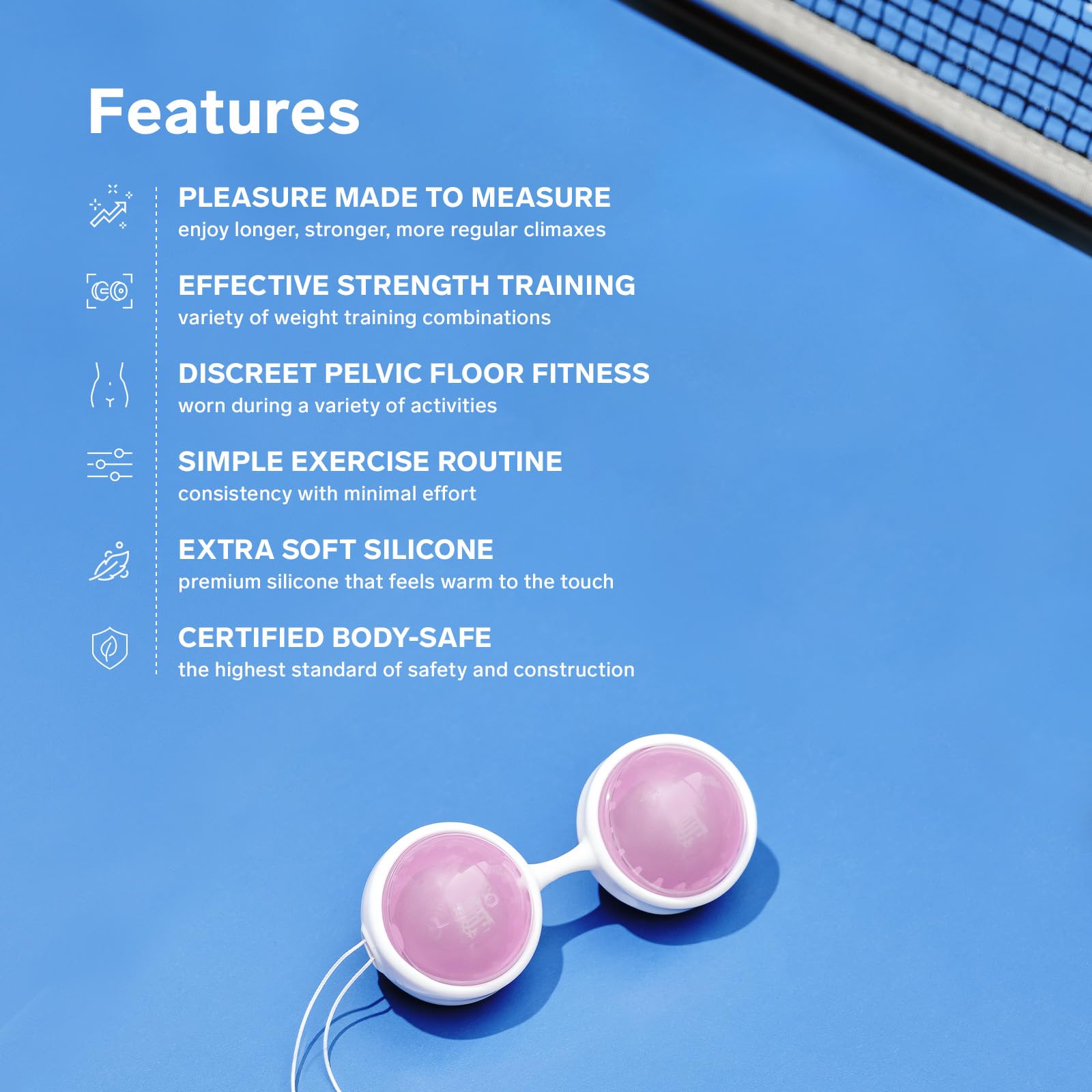 LELO Beads Mini - Small Kegel Balls for Women & Beginners - Weighted Pelvic Floor Exercise Kit for Bladder Control & Postpartum Recovery - Perfect for Home Workouts & Intimate Wellness
