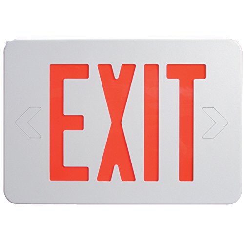 Red LED Exit Sign (AC Only) - 3 Pack - Emergency Lighting for Commercial Buildings, Warehouses & Offices