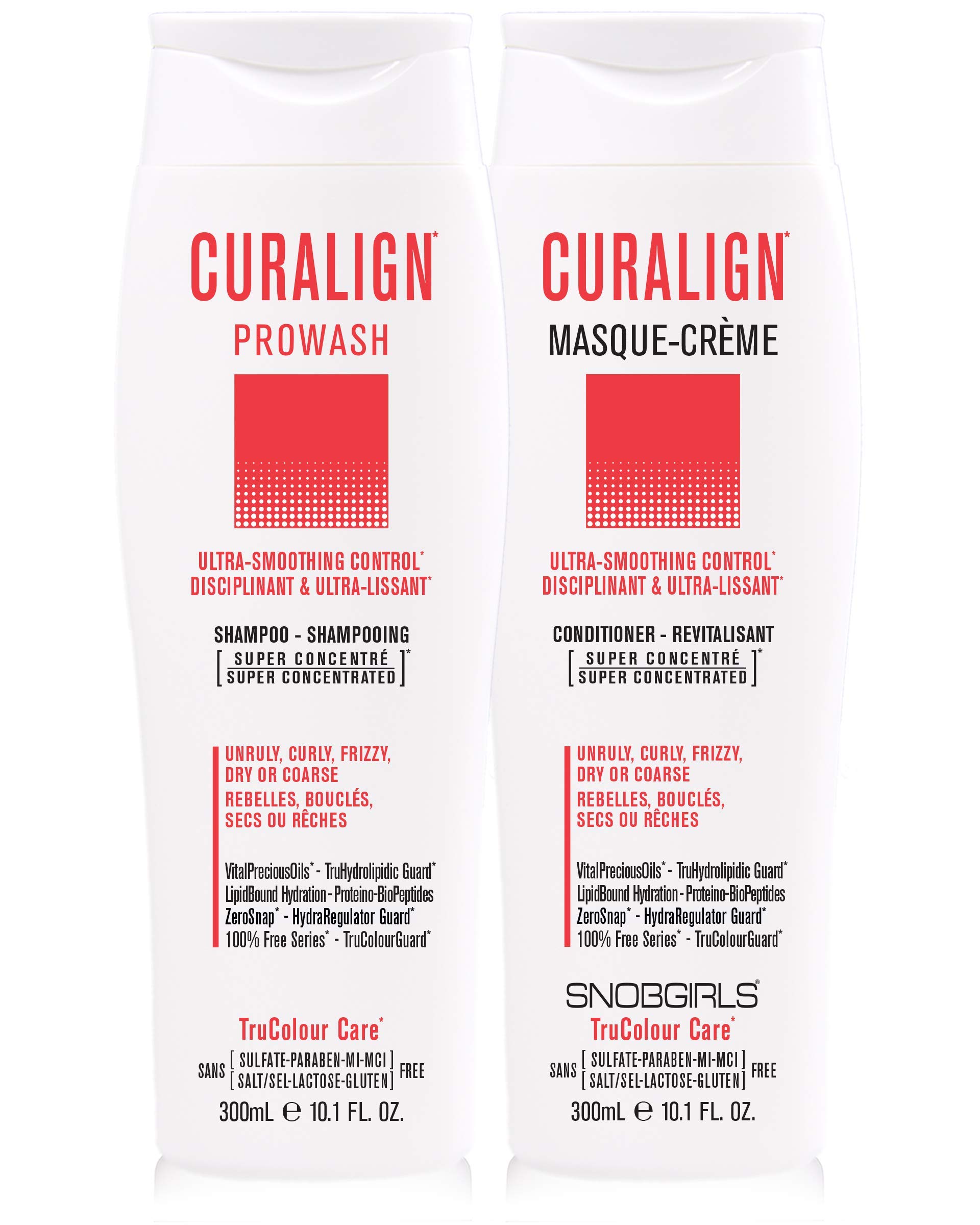 **CURALIGN Vegan Hydrating Shampoo & Conditioner Set - Ultra Smoothing for Curly, Frizzy, Dry & Coarse Hair - Sulfate-Free & Cruelty-Free - Perfect for Daily Hair Care & Salon-Like Results at Home**