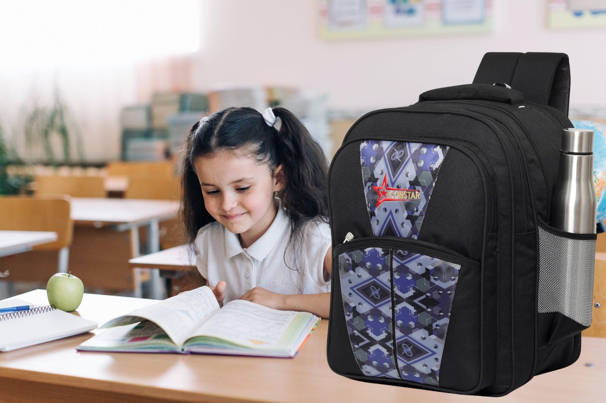 ICONSTAR Kids School Backpack 10L - Lightweight Durable School Bag for Boys & Girls (LKG, UKG, 1st Grade) - Perfect for Daily Use, Books & Lunch Box