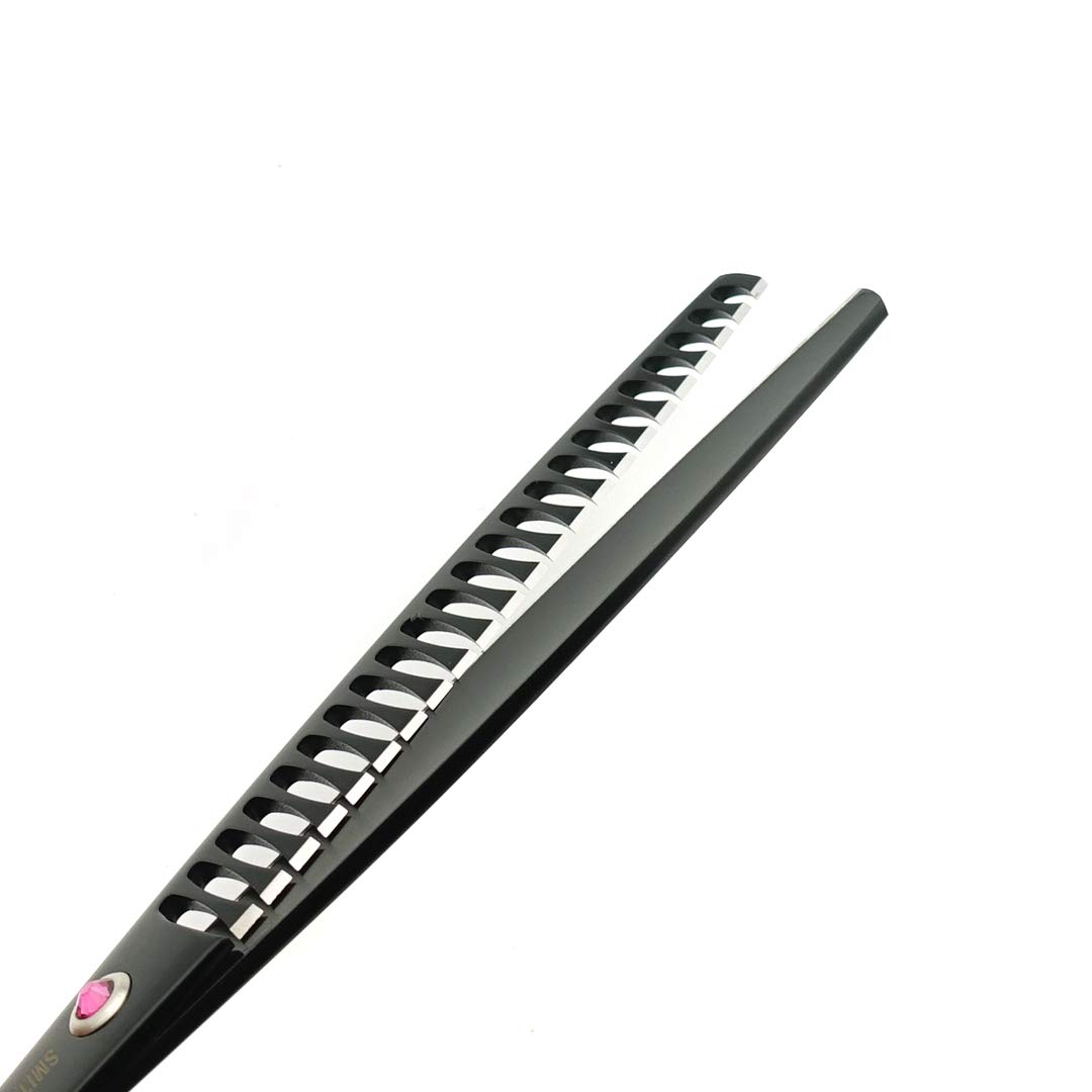 8.0 Inch Professional Dog Grooming Scissors Set - Stainless Steel Chunker Shears for Precise Pet Hair Trimming - Perfect for Home Grooming & Professional Use