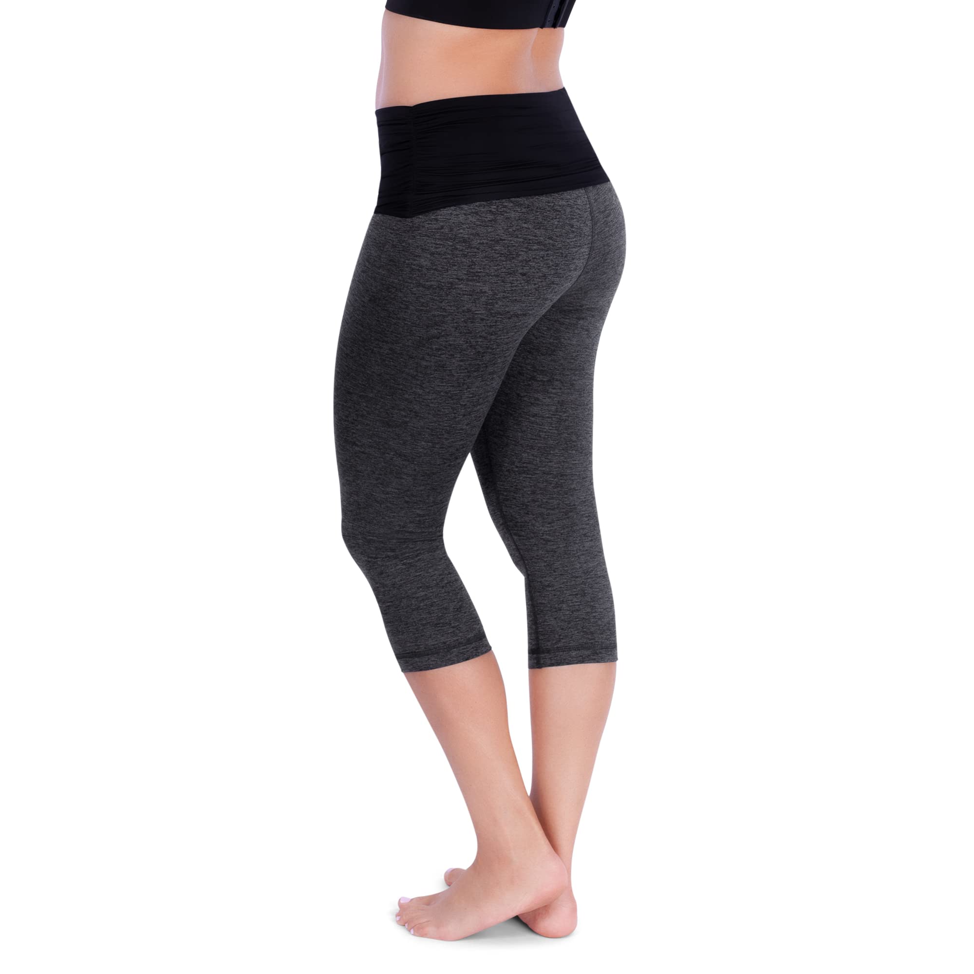Belly Bandit ActiveSupport Essential Capri Leggings for Women - High Waist Postpartum Yoga Pants for Maternity & Workout - Perfect for Post-Pregnancy Recovery, Pilates & Gym