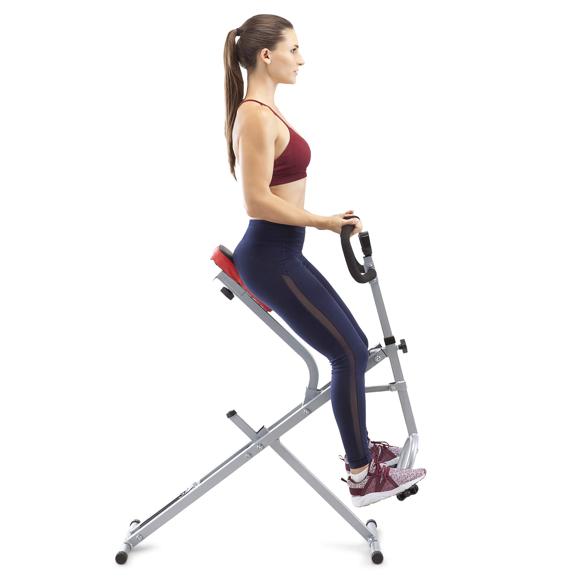 Marcy Squat Rider Machine XJ-6334 - Home Gym Equipment for Glutes, Quads & Thighs Workout - Silver & Black Strength Training for Women & Men - Perfect for Home Fitness & Small Spaces