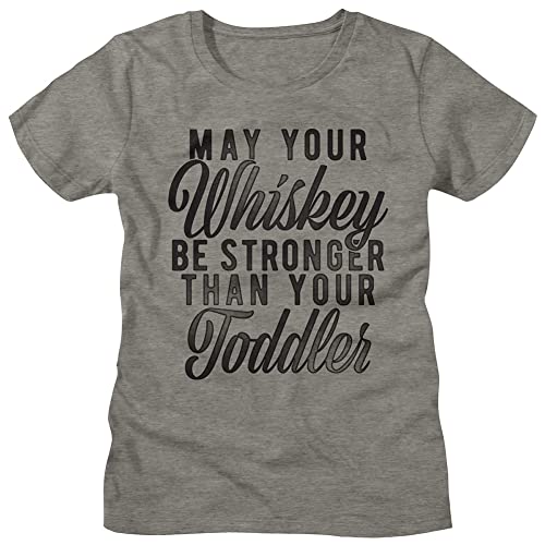 Whiskey Stronger Than Kids- Light Gray