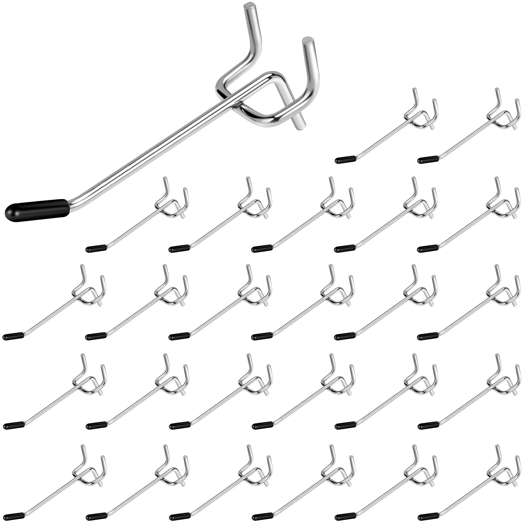 26 Pack 4 Inch Pegboard Hooks - Heavy Duty Peg Board Hooks for Hanging Tools & Organizing - Fits 1/25